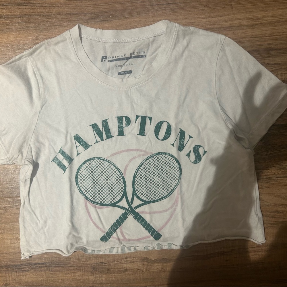 Prince Peter Collection Green and White Hamptons Tennis Tee